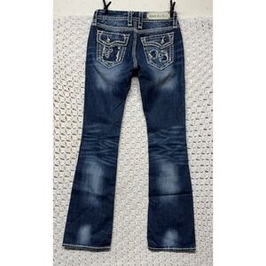 Rock Revival Kai Boot Jeans Women Sz 26 Blue Denim  Embroidery Bling
